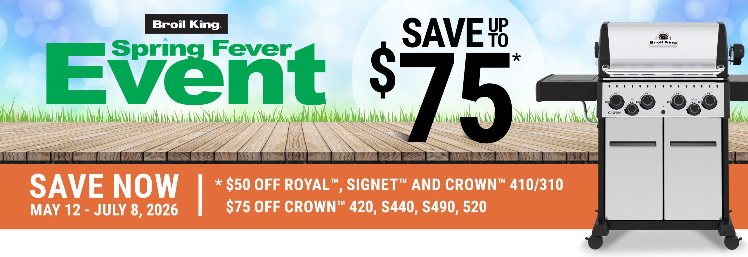 Spring Fever offer available May 12 to July 8, 2026
